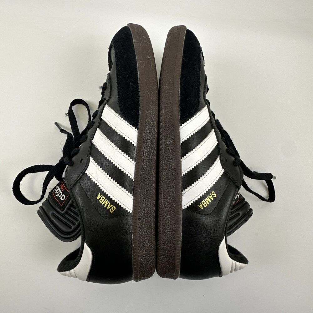 Adidas Samba Classic Indoor Soccer Shoe Sneaker Black White Stripes Men 8.5 W9.5 - Picture 10 of 12